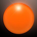 LED Frosted Circle Badge with Safety Pin - Orange - Orange