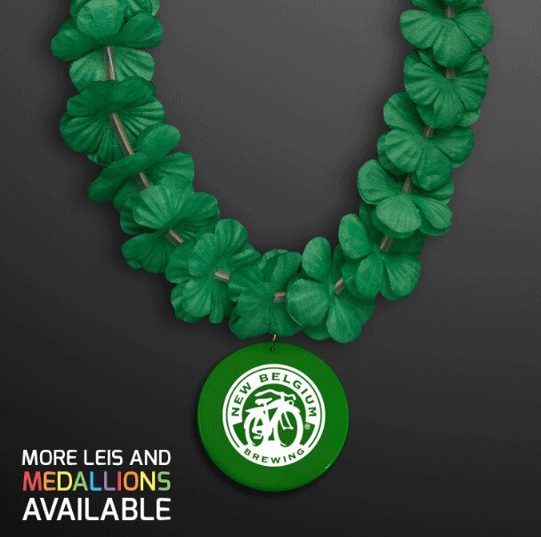Main Product Image for LED Green Lei with Green Medallion