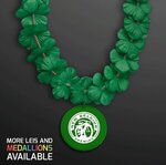 LED Green Lei with Green Medallion -  