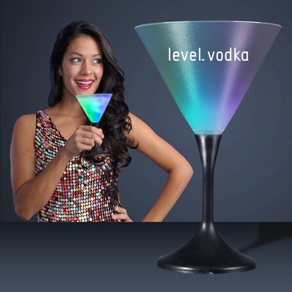 Main Product Image for LED Martini Glass with Classy Black Base
