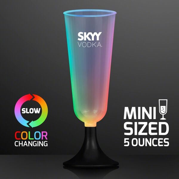 Main Product Image for LED Mini Champagne Glass Sippers, Slow Color Change
