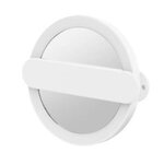 LED Mirror With Swivel Handle - White