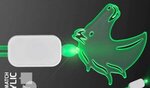 LED Neon Lanyard with Acrylic Horse Pendant - Green - Green