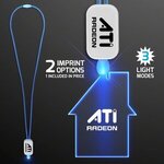 Buy LED Neon Lanyard with Acrylic House Pendant - Blue