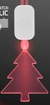 LED Neon Lanyard with Acrylic Tree Pendant - Red - Red