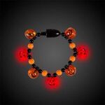 LED Pumpkin Bead Bracelet - Orange-black