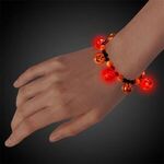 LED Pumpkin Bead Bracelet -  