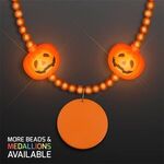 LED Pumpkin Light Beads with Orange Medallion -  