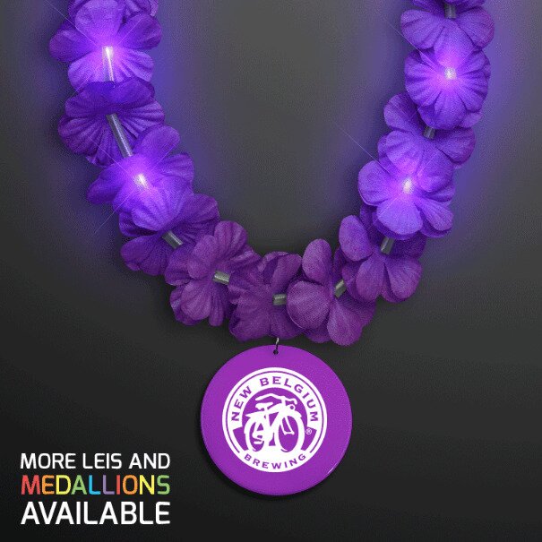Main Product Image for LED Purple Lei with Purple Medallion