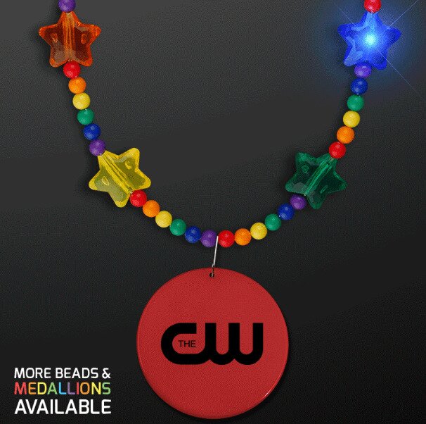 Main Product Image for LED Rainbow Beads with Red Medallion