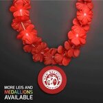 LED Red Lei with Red Medallion -  