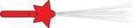 LED Shooting Star Sparkling Fiber Optic Wands - Red