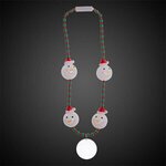 LED Snowman Bead Necklace - Digital - Multi Color