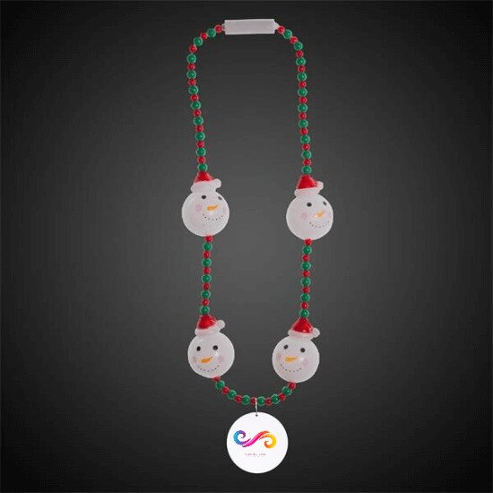 Main Product Image for LED Snowman Bead Necklace - Digital