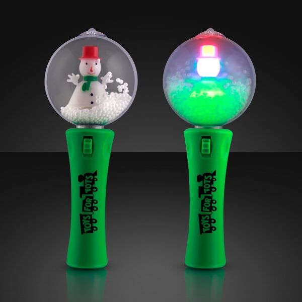 Main Product Image for LED Spinning Snowman Light Wand