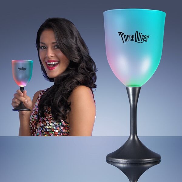 Main Product Image for LED Wine Glass with Classy Black Base