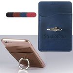 Leeman Card Holder w/Metal Ring Phone Stand -  