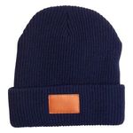 Leeman™ Cuffed Rib Knit Beanie - Navy Blue