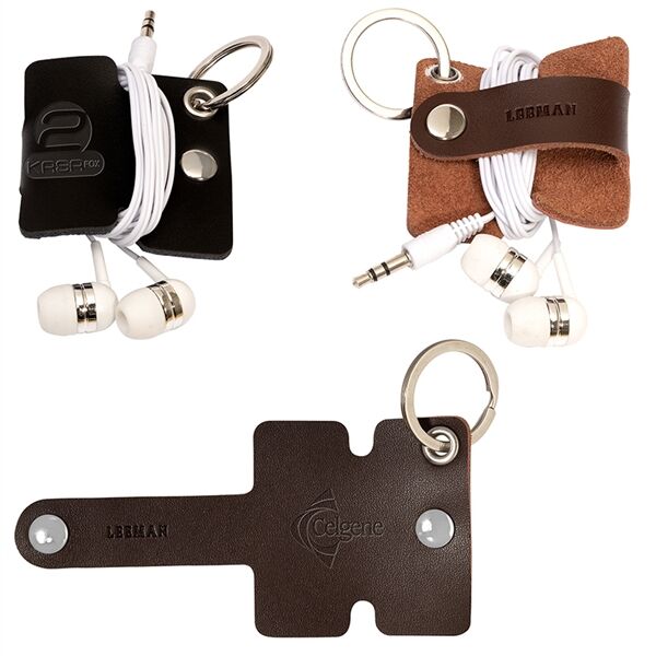 Main Product Image for Leeman(TM) Genuine Leather Cord Organizer with Snap