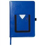 Leeman™ Medical Theme Journal Book with Cell Phone Pocket - Blue