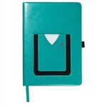 Leeman™ Medical Theme Journal Book with Cell Phone Pocket - Teal