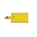 Leeman New York Majestic Leather Luggage Tag - Yellow
