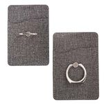 Leeman™ RFID Phone Pocket with Metal Ring Phone Stand - Gray