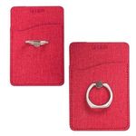 Leeman™ RFID Phone Pocket with Metal Ring Phone Stand - Red