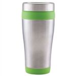 Legend - 16 Oz. Stainless Steel Tumbler Full Color - Silver/lime Green