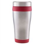 Legend - 16 Oz. Stainless Steel Tumbler Full Color - Silver/Red