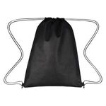 LEOPARD PRINT NON-WOVEN DRAWSTRING BAG -  