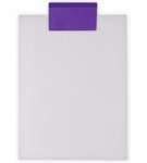 Letter Clipboard - White with Violet Clip