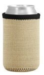 Liam Burlap Neoprene Can Insulator - Black