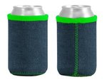 Liam Denim Neoprene Can Insulator - Lime