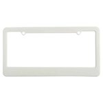 License Plate Frame (2 Holes - Straight Bottom) - White