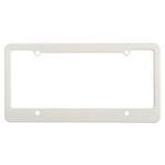 License Plate Frame (4 Holes - Straight Bottom) - White
