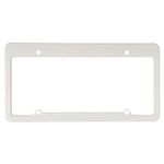 License Plate Frame (4 Holes - Straight Top) - White