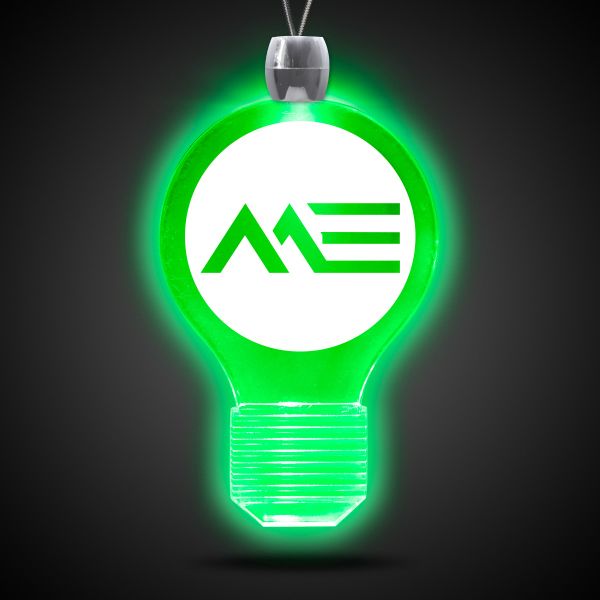 Main Product Image for Light Bulb Light-Up Acrylic Pendant Necklace