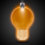 Light Bulb Light-Up Acrylic Pendant Necklace - Amber