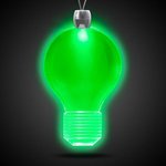 Light Bulb Light-Up Acrylic Pendant Necklace - Green