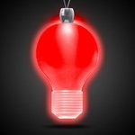 Light Bulb Light-Up Acrylic Pendant Necklace - Red