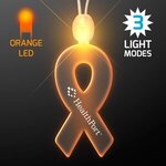 Light-up acrylic ribbon LED necklace - Amber -  