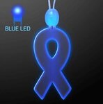 Light-up acrylic ribbon LED necklace - Blue -  