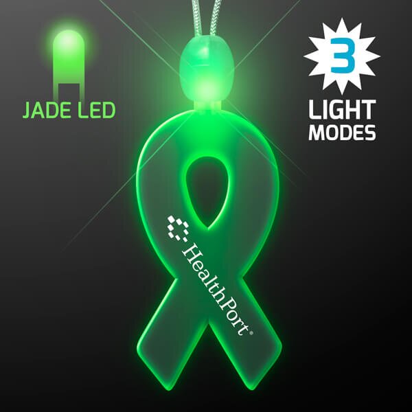 Main Product Image for Light-up acrylic ribbon LED necklace - Green
