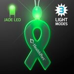 Light-up acrylic ribbon LED necklace - Green -  