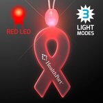 Light-up acrylic ribbon LED necklace - Red -  