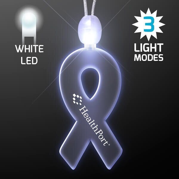Main Product Image for Light-up acrylic ribbon LED necklace - White