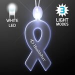 Light-up acrylic ribbon LED necklace - White -  