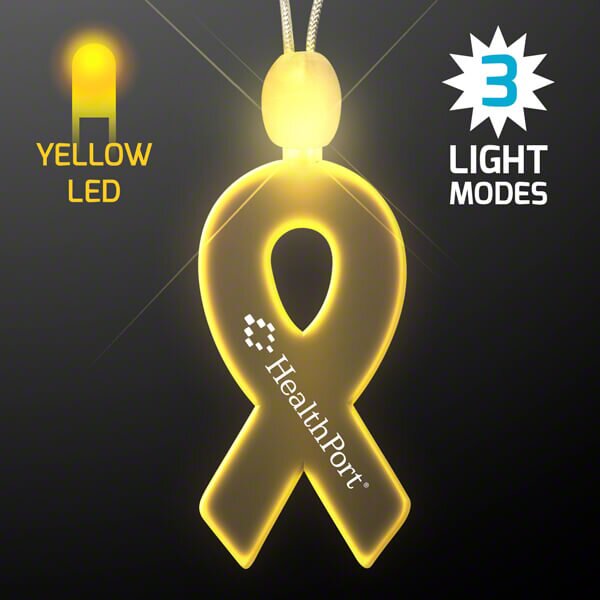 Main Product Image for Light-up acrylic ribbon LED necklace - Yellow