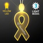 Light-up acrylic ribbon LED necklace - Yellow -  